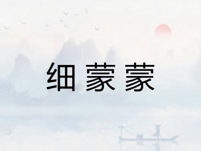 细蒙蒙