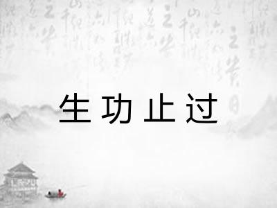 生功止过