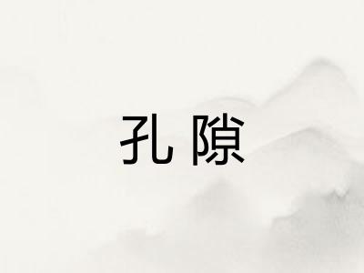 孔隙