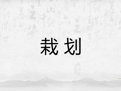栽划