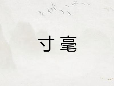 寸毫