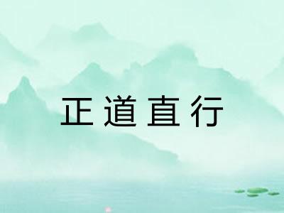 正道直行