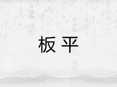 板平