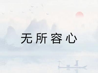 无所容心
