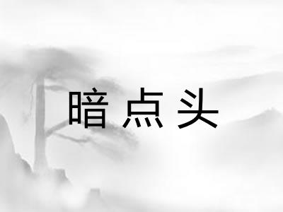 暗点头