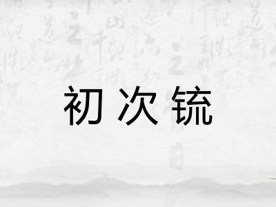 初次锍