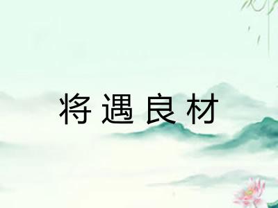 将遇良材