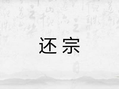 还宗