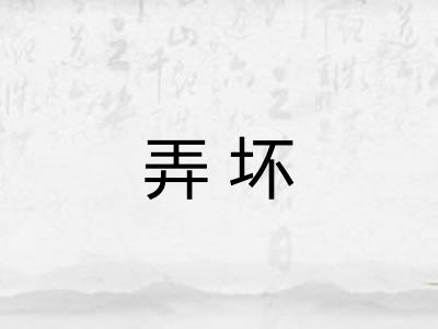 弄坏