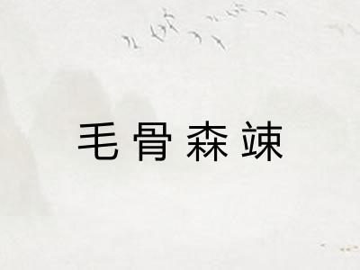 毛骨森竦