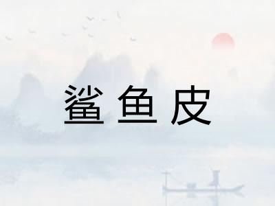 鲨鱼皮