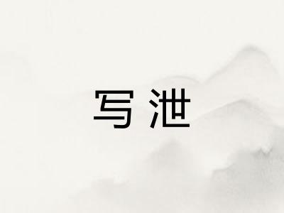 写泄