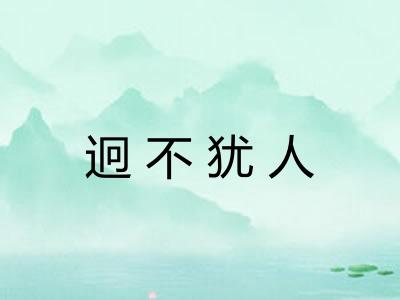 迥不犹人
