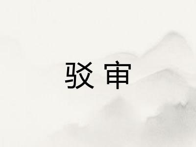 驳审