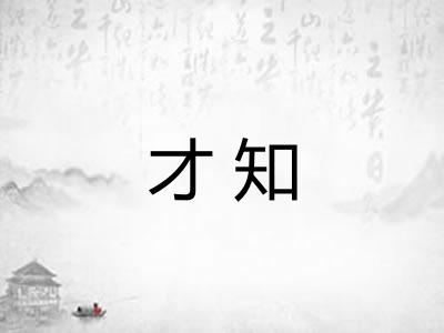 才知