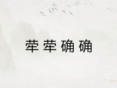 荦荦确确