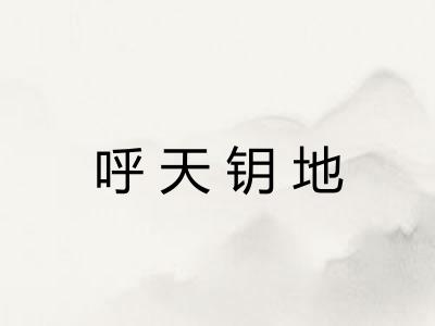 呼天钥地