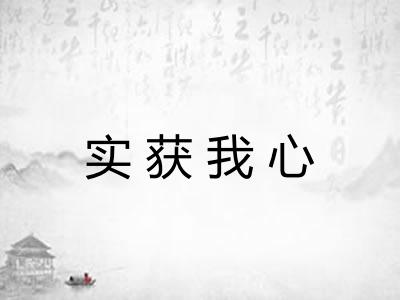 实获我心