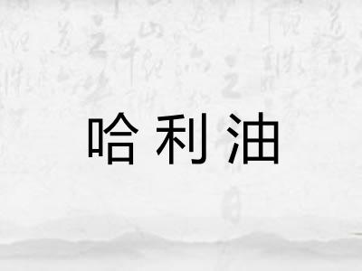 哈利油