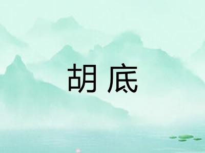 胡底