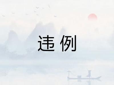 违例