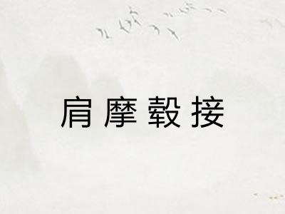 肩摩毂接