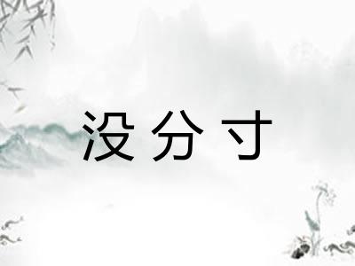 没分寸