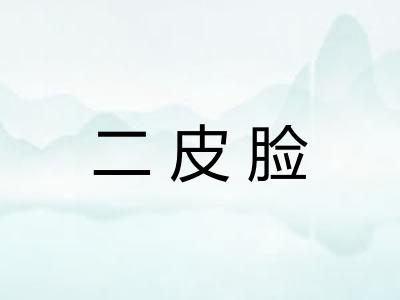 二皮脸