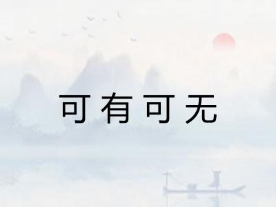 可有可无