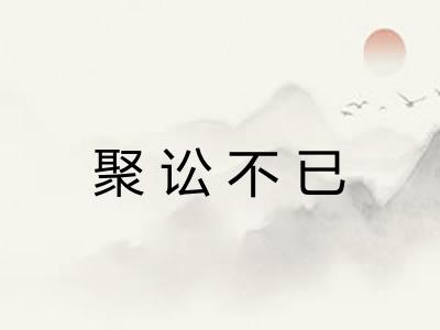 聚讼不已