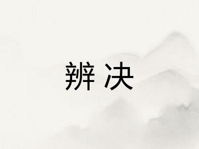 辨决
