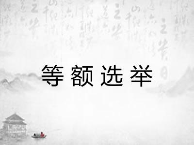 等额选举