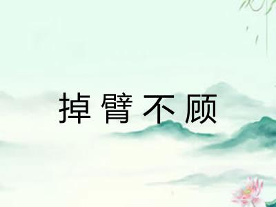 掉臂不顾