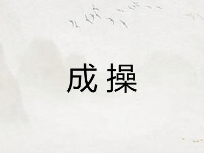 成操