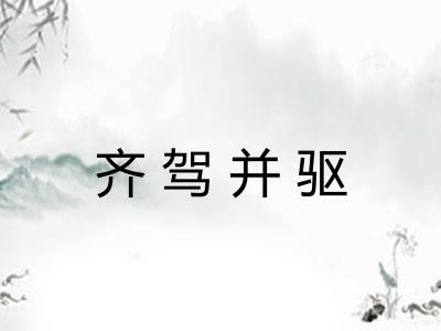 齐驾并驱