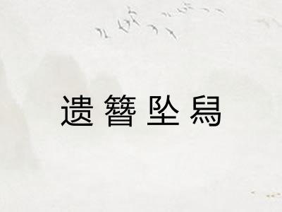 遗簪坠舄