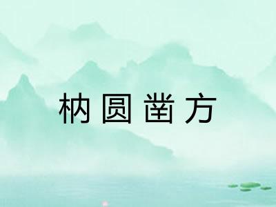 枘圆凿方