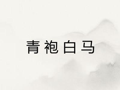 青袍白马