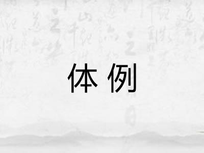 体例