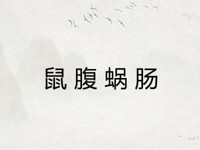 鼠腹蜗肠