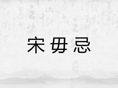 宋毋忌