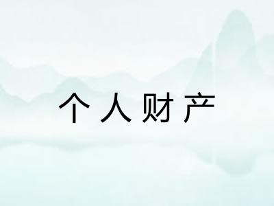 个人财产