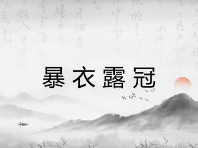 暴衣露冠