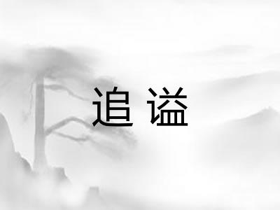 追谥