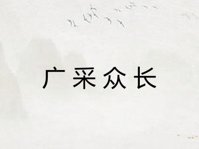 广采众长