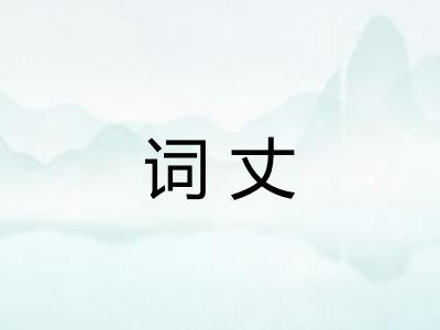 词丈