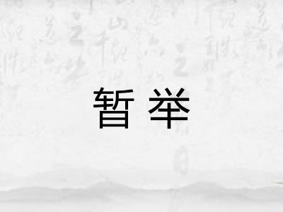 暂举