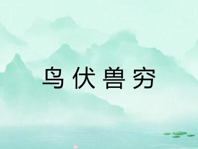 鸟伏兽穷