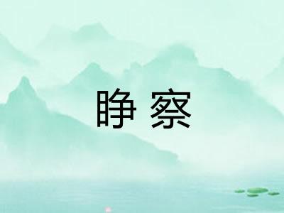 睁察