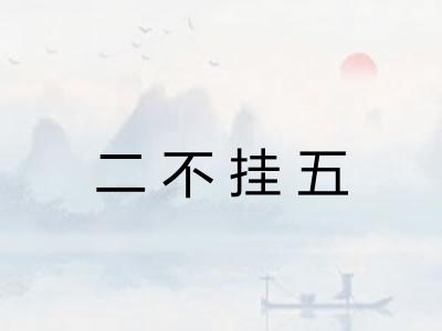 二不挂五